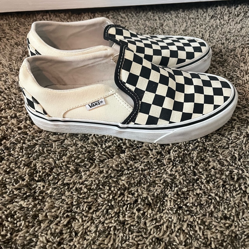 Black and white checkered vans
